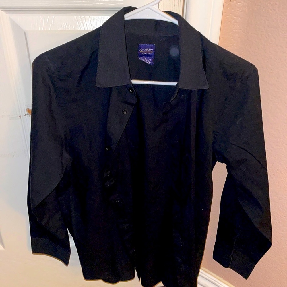 Boys XL black button up
